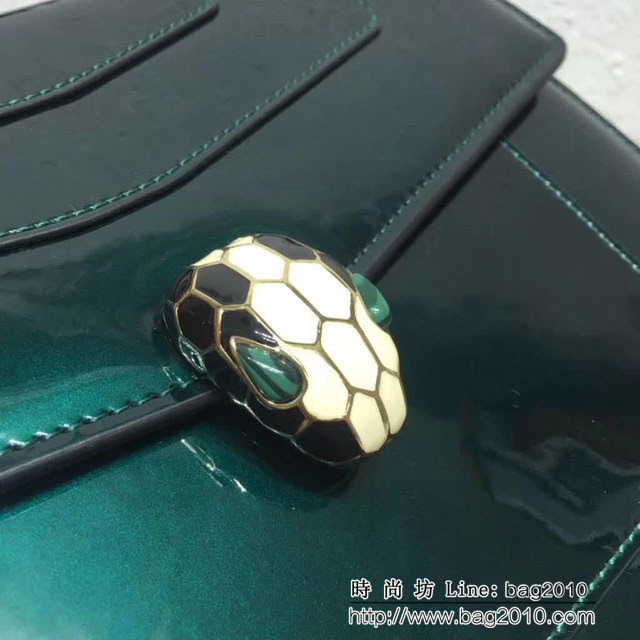BVLGARI寶格麗 3層大號蛇頭包 頂級漆皮 手提單肩斜挎包 38629 FYD1401